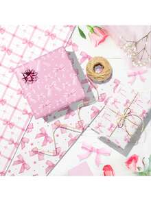 6 pezzi di carta da regalo rosa con fiocco, adatta per regali, mazzolino, composizioni floreali, anniversari, matrimoni, lauree, Natale, confezioni regalo - Multicolore - Visualizzare 6