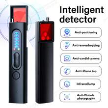 便携式隐藏摄像头探测器，适用于酒店防偷窥、防窃听摄像头探测。无线信号GPS防追踪探测器，5档速度调节，超长待机，USB充电。小巧便携，非常适合隐私保护。可用于防偷拍、防追踪、酒店安防、节日礼品等。