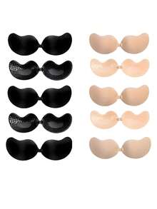 半对隐形提臀无背文胸，女士无缝自粘硅胶乳贴，连衣裙/内衣/无肩带文胸，情人节礼物 - 彩色 - 查看 83