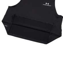 Under Armour 女士 Vanish Energy 露脐背心 - 黑色，宽松无袖上衣，轻盈透气极简运动服 - 黑色 - 查看 5