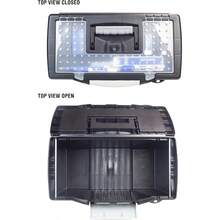 R-Storex - Caa de arcivo l con tapa organizadora caa de almacenamiento de arcivos de oficina de plástico para carps colgantes de letras y  obsidiana 1 unidad 61510A01C - NegroGris - Ver 9