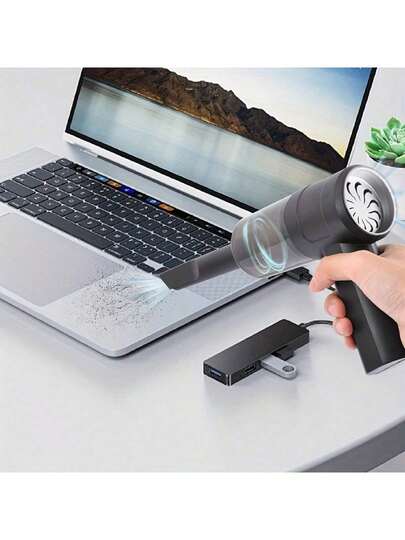 Mini Compact Computer Vacuum Cleaner, USB Rechargeable Handheld High-Powered With Long Runtime For Professional Keyboard Desktop Screen Dusting - Multiple Accessories Available,2000mAh Battery