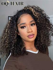 OQ Hair Balayage Highlight Brown Kinky Curly Half Wig Draw-Strings Flip Over Wig 180% Density 16-28 Inch Wear Go Half Wig 100% Virgin Human Hair Wigs 100 Natural Human Hair Wigs Glueless Glueless Sans Colle Bling Hair Human Hair Christmas Wigs Y2k Human Hair Wig Christmas Gifts Hair Accessories 100 Human Hair Wigs Real Human Hair Lace Wig Daily Use Quick Ship Women Fast Shipping Vacation Travel For Women