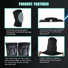 1 Cặp miếng đệm đầu gối dày dặn, êm ái dành cho các hoạt động thể thao và ngoài trời. Chất liệu bền chắc, pha trộn giữa polyester, nylon và neoprene. Thiết kế dễ dàng đeo vào. - màu đen - Xem 4