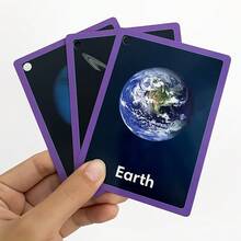 15Pcs Double Sided Solar System Flash Cards - Kids Planets & Space Educational English Learning Cards Preschool Astronomy Science Vocabulary Flashcards - Multicolor - View 13