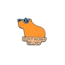 1/7 pièces Broche animale créative Capybara mignon Pin émail métal Insigne Bijoux Vêtements Sac à dos Accessoires Cadeau pour amis - Multicolore - Voir 11