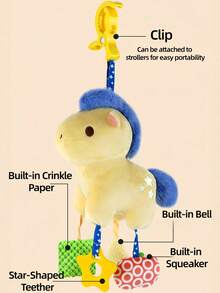 Multisensory Baby Activity Set - Pull Toy And Plush Pony Toys, Hand Strength Training Toys For Infants 0+ Months - Multicolor - View 14