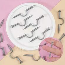 10pcs Finger Nail Piercing Prop Set, Party Gathering Interactive Joke Supplies, Friends Team Building Dinner Gag Gifts, Creative Funny Small Presents - Silver - View 3