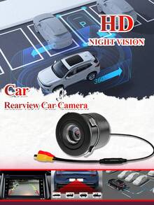Car Rearview Flat Mounted Reversing Camera With Night Vision And Wide Viewing Angle Is Universal Suitable For Trucks/SUVs/Buses/Trucks/Pickups/RVs