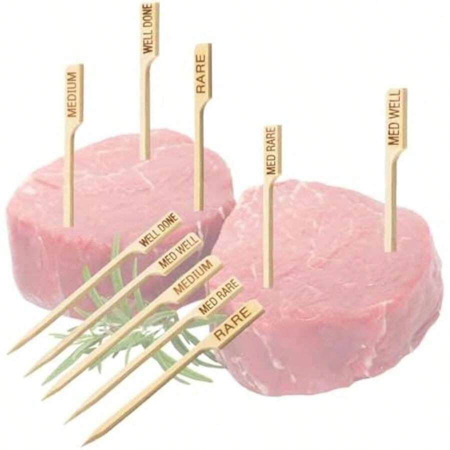 Batidora seca de acero inoxidable plateado con asa, 10 onzas(Marcadores para carne) - Multicolor - Ver 1