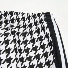 Adidas Women's Houndstooth Casual Classic Knit Sports Pants, Spring/Autumn - Black and White - View 4