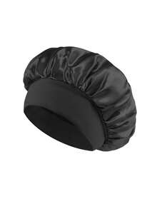 2 Pieces/1 Piece Of Silk Nightcap, Satin Hair Cap, Women's Wide Brimmed High Elastic Cap, Silk Nightcap, High-End Satin Hair Care Cap Hair Sleep Cap - Multicolor - View 10