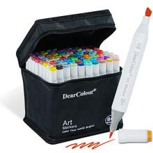 120/80/60 Colores Bolígrafos de Pintura Acrílica, Bolígrafos de Dibujo de Punta Doble Biselada y de Pincel, Bolígrafos de Colorear, Marcadores Acrílicos, Bolígrafos Lindos, Juego de Papelería, Suministros de Arte, Suministros de Pintura, Regalos Divertidos para Artistas Adultos, Regalos de Navidad para Estudiantes, Rellenos de Calcetines, Regreso a la Escuela - Blanco - Ver 5