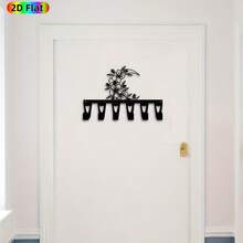 CIFbuy Wall Sculpture 1 Simple Flower Key Hanger, Metal Wall Art, Key Sorting Rack With 6 Hooks, Simple Flower Key Hooks, Iron Craftsmanship, Suitable For Room Decor,Wall Decor - Multicolor - View 6
