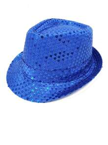 4件套70年代迪斯科表演道具：亮片帽、西部亮片毡帽、闪亮亮片帽、领带、领结、吊带套装、男女通用配饰套装、棒球帽、派对服装配饰套装（男士冬季头饰）