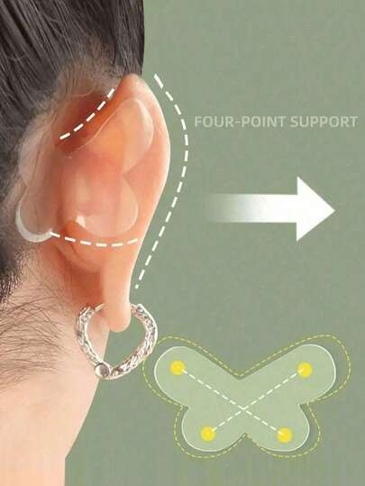 60 قطعة ملصقات أذن للتصحيح، شريط تصحيح أذن لاصق غير مرئي، ملصقات أذن تجميلية، ملصقات أذن الأميرة غير مرئية لتنكر الأدوار والأزياء، مريحة وثابتة لرفع الأذن لتحسين المكياج والجمال