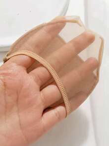 QKC 1 Pair Women's Half Toe Socks, Non-Slip Design, Invisible Half-Cut Socks With Cushion Pads - Multicolor - View 3