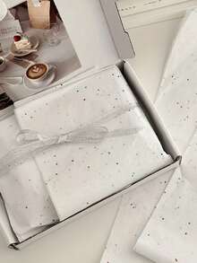 10/20張白色亮片包裝紙 50.8x35.56cm 優雅婚禮、節日、生日與派對禮物包裝紙，適用於生日、派對亮面禮物包裝紙 - 可用於禮物袋、花束與亮面禮物包裝，禮物包裝用品，婚禮文具，裝飾紙，光滑質感，禮物包裝紙捲，情人節禮物包裝紙，禮物袋填充物與派對禮物，輕量包裝紙，手工紙條，禮物包裝紙，活動策劃者，DIY手工藝者 - 彩色 - 查看 5