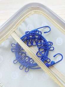 Portable Windproof Clothesline With Clips, Adjustable Clips - Durable And Suitable For Balcony And Outdoor Drying - Multicolor - View 7