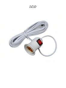 Extensión Eléctrica Flexible con Socket 3 METROS - Blanco - Ver 1