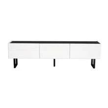 Modern, Minimalist Coffee Table And TV Furniture Combination, Storage Furniture Set In Black And White Stripes, Luxurious Living Room Furniture - Black and White - View 10
