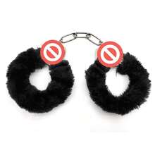 JASINCESS Toy Handcuffs Plush Toy Handcuffs Stage Costume Props Fuzzy ...