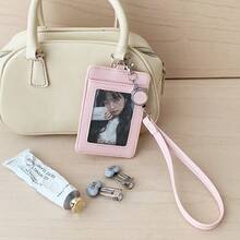 蝴蝶结可伸缩卡包 - 金属伸缩挂绳可伸缩身份证卡包 现货日式风格 女士迷你钱包 小钱包 卡包 照片卡包 钱包 钥匙扣 手腕包 旅行必备证件卡包 - 彩色 - 查看 4