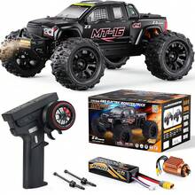 MT-16 1/16 Brushless Fast RC Cars 4X4 For Adults Fast 50 MPH, High Speed RC Car 4WD, Off Road Remote Control Truck, All Terrain RC Truggy For Snow, Sand & With 3S Battery, Suitable As Gift (Black) - Black - View 2