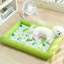 Nuevo Esterilla de enfriamiento de verano para mascotas, talla S-XL, Colchoneta de hielo para perros, Esterilla cuadrada adecuada para gatos y perros, Cama de perro de seda de primera calidad - Gris Oscuro - Ver 1