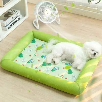 New S-XL Summer Cooling Pet Dog Mat Ice Pad Dog Sleeping Mat Square Mat Suitable For Cats And Dogs, Top Grade Silk Dog Bed