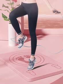 1pc Soundproof Shock-Absorbing Jump Rope Mat, Quiet Non-Slip Soft TPE Mat, Square Yoga Mat, Yoga Balance Pad, Home Yoga Fitness Equipment, Thick Yoga Fitness Mat, Balance Pad, Flat Support Pad, Pilates Mat, Gym Fitness Mat, Gym Fitness Equipment, Yoga Accessories, Pilates Accessories, Gym Accessories, Jump Rope Accessories, Jump Rope Essentials, Yoga Essentials, Gym Essentials