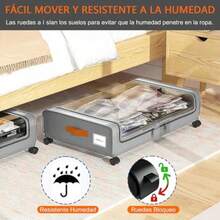 QY- 2Pcs Zapatera Bajo Cama con Ruedas Organizador de Almacenamiento para Cama Organizador de Almacenamiento de Gran Capacidad para Ropa Mantas Juguetes Zapatos y Libros Gris -3955 - Gris - Ver 3