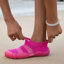 Women's Semi-Transparent Beach/Outdoor Fabric, Jelly Color, Summer - Rose Red - View 4