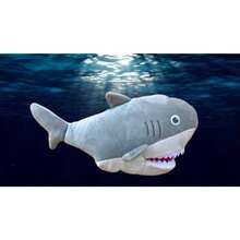 zxr Peluche de Tiburón Gris Marioneta 40cm Largo Tierno Suave Adorable. Muñeco Niños121 - como en la foto - Ver 2
