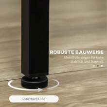 HOMCOM 5-Piece Bar Table Set With 4 Bar Stools, Industrial-Style Kitchen Table, Rustic Brown Metal Dining Set For Kitchen And Bar - Khaki - View 6