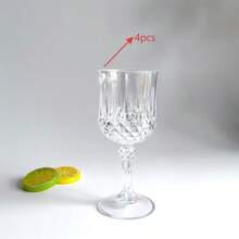 玻璃质感高脚葡萄酒杯，无异味防碎红酒杯，派对酒具套装 | 材质透明如玻璃，经久耐用，防摔 | 户外野餐、厨房及居家使用 | 情人节、复活节、生日、婚礼、周年纪念、儿童派对、乔迁之喜的理想之选 - 彩色 - 查看 19