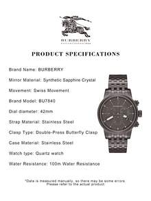 Burberry Gunmetal The Utilitarian Men Watch New Batt Chronograph - Black - View 3