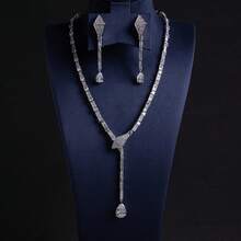 1 Necklace 1 Pair Earrings Nigerian Women Dubai Gold Snake Style Jewelry Set Includes Bridal Necklace, Earrings, Clothing And Jewelry, Ideal Gift For Wedding Dresses Gifi - Jewelry Set - View 13