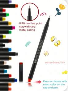 100pcs Fine Line School Supplies, Ballpoint Pens, Highlighters, School Essentials, Cute, Back To School Items, School Stationery, Pink Learning Supplies, Student Gel Pens, Office Use - Multicolor - View 4