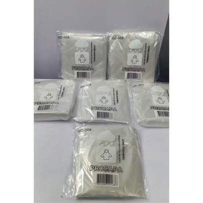 1 PROCAPA de Chuva Descartável Transparente unissex tamanho único GC-008