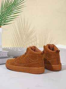 Women's Retro Style Sneakers, Thick Sole Design, Breathable Material, Casual Wear & Versatile For Everyday Outings - Brown - View 2