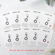 10个可爱企鹅钥匙扣，口袋拥抱，可爱动物钥匙扣，朋友家人支持礼物，想念拥抱纪念品，派对小礼物，女士完美之选 - 彩色 - 查看 12