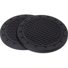 Portavasos de Insertar Universal para vehículos Accesorios para el Interior del Auto - Alfombrilla de Silicona Antideslizante para Todos los Autos Juego de 2 7 cm de diámetro - TODO - Ver 1