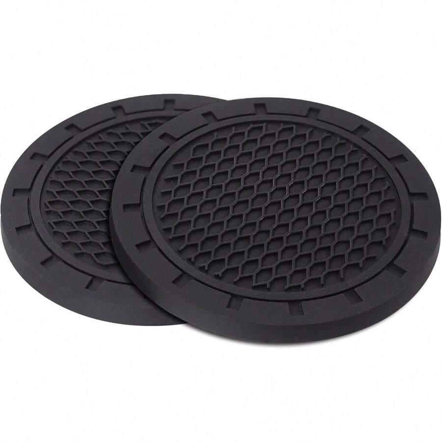 Portavasos de Insertar Universal para vehículos Accesorios para el Interior del Auto - Alfombrilla de Silicona Antideslizante para Todos los Autos Juego de 2 7 cm de diámetro - TODO - Ver 1