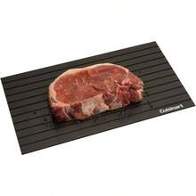 YQQ Cuisinart - Bandeja de descongelación para barbacoa placa de descongelación rápida de aluminio conductora para carne congelada herramienta de descongelación rápida que conserva sabores naturales2179 - Bandejadedescongelacinparabarbacoa - Ver 7