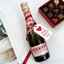 Ruy băng dệt thêu hình trái tim màu đỏ và trắng rộng 1cm, dài 5 thước, nguyên liệu thủ công tự làm cho Ngày Valentine, ruy băng trang trí lãng mạn cho đám cưới, vật liệu gói quà. - Nhiều màu - Xem 3