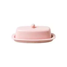 1pc, Ceramic Butter Plate With Lid, Simple Butter Dish With Lid, Suitable For Kitchen Countertops And Refrigerator Storage, Butter Container, Cheese Preservation Container, Durable Butter Tray, Ideal Kitchen And Dining Accessory, Perfect Gift For Butter Enthusiasts. - Multicolor - View 12