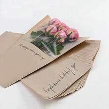 Floral Bouquet Packaging Gift Bag, Plastic Coated Kraft Paper Floral Packaging Material, Suitable For Valentine's Day, Mother's Day And Various Dreamy Festivals, Flower Wrapping Paper - Multicolor - View 6