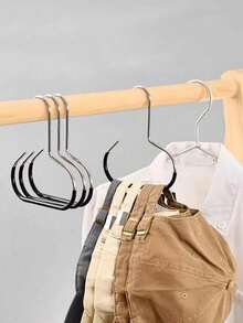 Hat Storage Hanger, Anti-Slip Hanger Storage Rack, Creative Circular Hanger For Clothes, Stainless Steel Hanger For Hat, Suspender, Scarf, Underwear. - Multicolor - View 4