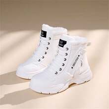 Women's Snow Boots, Warm Winter Boots, Waterproof & Comfortable Combat Boots - White - View 5